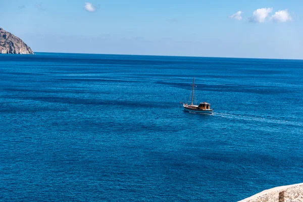 Vista Barco Sobre Mar —  Fotos de Stock