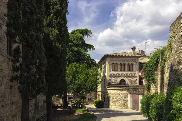 Beautiful View Exterior Old Traditional Houses Besalu Town Spain — Stock Photo, Image