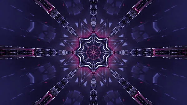 Illustration Star Shaped Geometric Mandala Purple —  Fotos de Stock