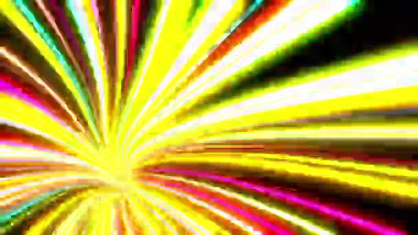 Ίχνη Ελαφρών Σωματιδίων Πολύχρωμο Αφηρημένο Φόντο Λαμπερή Υφή Φωτεινό Μοτίβο — Αρχείο Βίντεο