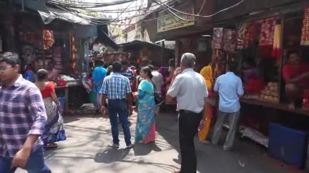Hindistan Daki Sokak Pazarının Görüntüleri — Stok video
