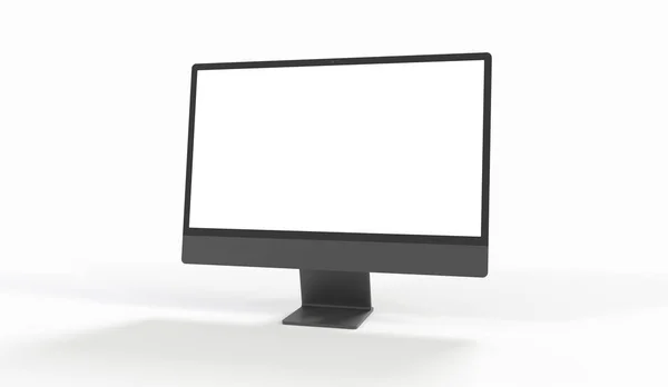 Een Weergave Van Een Computer Display Mock Met Een Leeg — Stockfoto