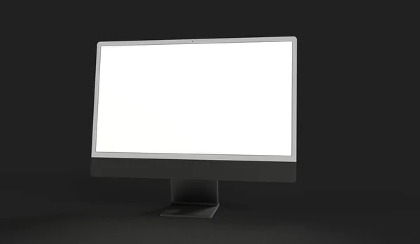 Een Weergave Van Een Computer Display Mock Met Een Leeg — Stockfoto