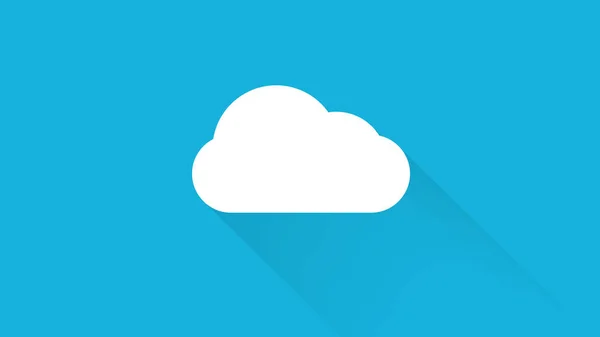 Иконка Белого Облака Синем Фоне Используемого Гаджетах Технологиях — стоковое фото