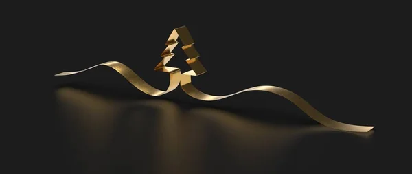 Абстрактне Прикраса Різдвяної Ялинки Темному Фоні — стокове фото