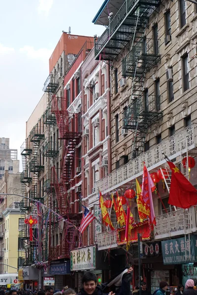 New York City United States Feb 2019 Vertical Shot Chinatown — Stockfoto