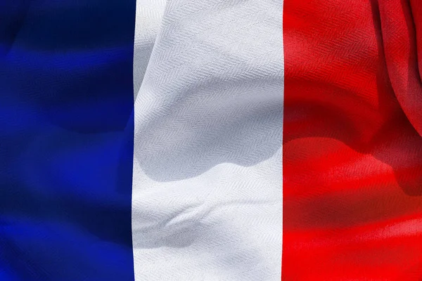 Illustration Realistic Waving Fabric Flag France Background Wallpaper —  Fotos de Stock