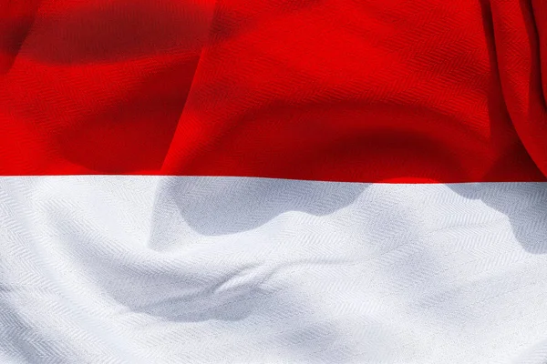 Illustration Realistic Waving Fabric Flag Indonesia Background Wallpaper — стоковое фото