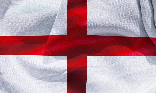 Illustration Realistic Waving Fabric Flag England Background Wallpaper — Fotografia de Stock