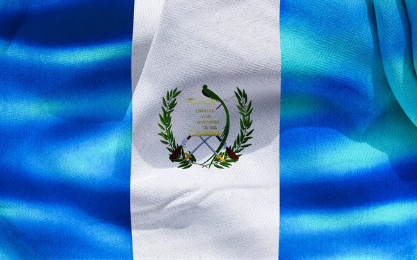 Illustration Realistic Waving Fabric Flag Guatemala Background Wallpaper —  Fotos de Stock