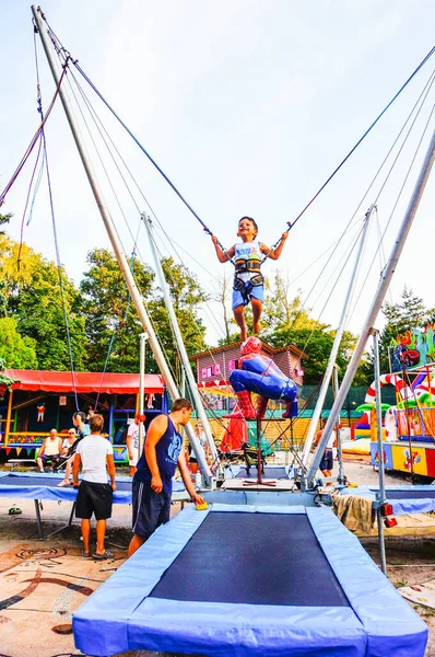 Parque Atracciones Para Niños Ciudad Costera —  Fotos de Stock