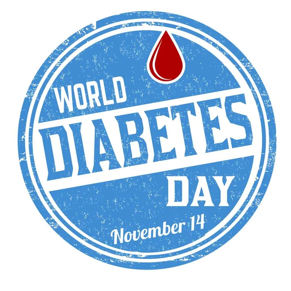 World Diabetes Day Grunge Rubber Stamp —  Vetores de Stock