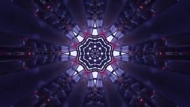 Абстрактный Фон Фиолетовыми Цветочными Орнаментами — стоковое видео