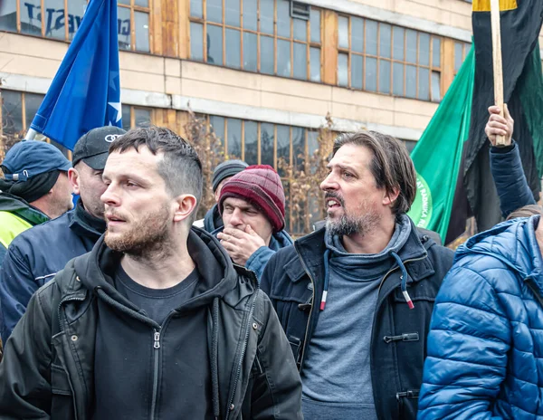 Manifestation Des Mineurs Pour Leurs Droits Devant Gouvernement Fédération Bosnie — Photo