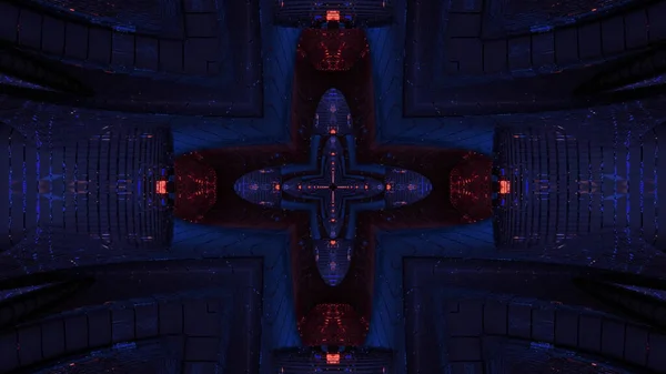 Illustration Cross Shaped Pattern Blue Red — Zdjęcie stockowe