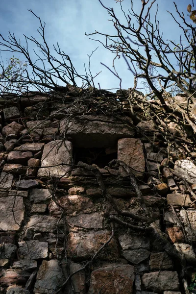 Вид Руины Can Sauc Игуафреде Каталония — стоковое фото