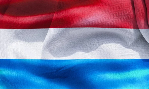 Illustration Realistic Waving Fabric Flag Luxembourg Background Wallpaper — Φωτογραφία Αρχείου