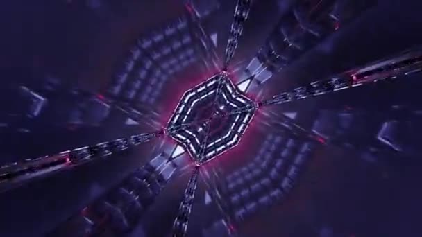 Абстрактный Фон Фиолетовыми Цветочными Орнаментами — стоковое видео