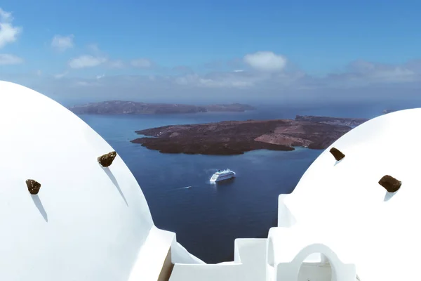 Вид Грецький Острів Санторіні Греція — стокове фото