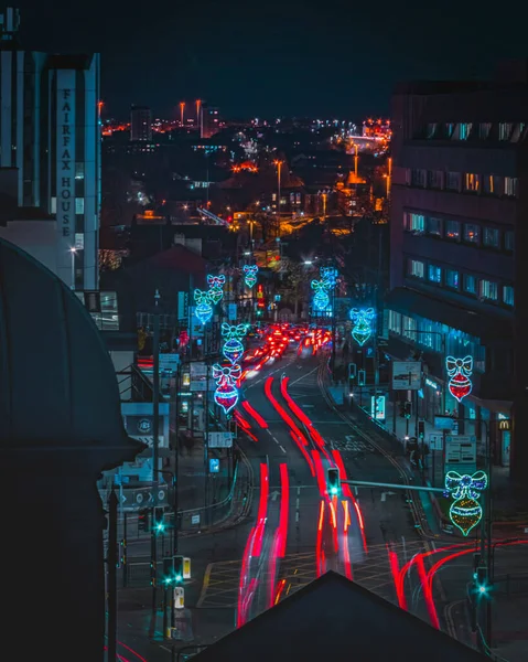 Visão Noturna Cidade Capital China — Fotografia de Stock