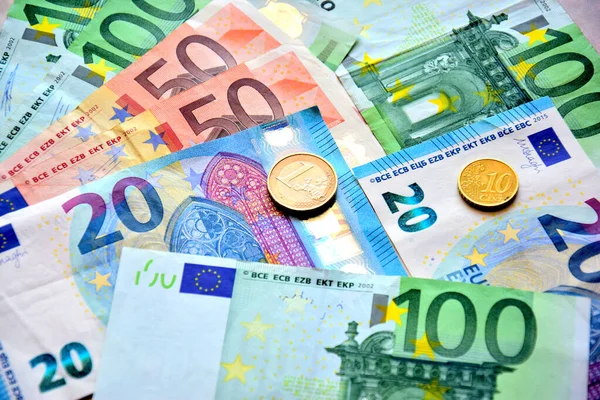 Billets Monnaie Euros Monnaie Union Européenne — Photo