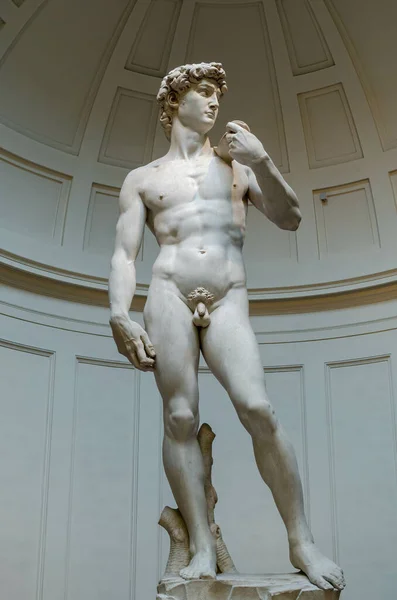 The David sculpture in the Academy Of Florence Art Gallery in Italy