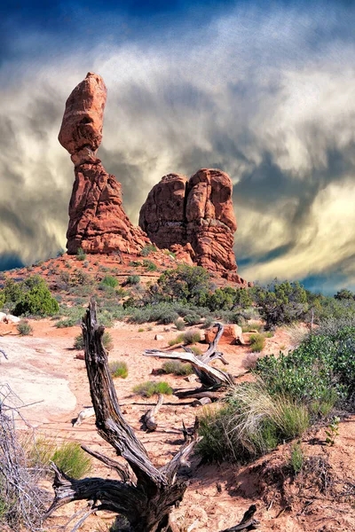 Formazioni Rocciose Nel Parco Nazionale Degli Archi Utah Usa — Foto Stock