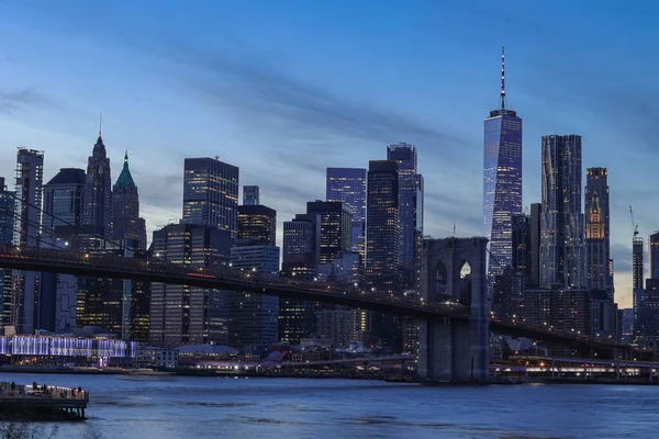 New York Şehri Geceleri Gökyüzü — Stok fotoğraf