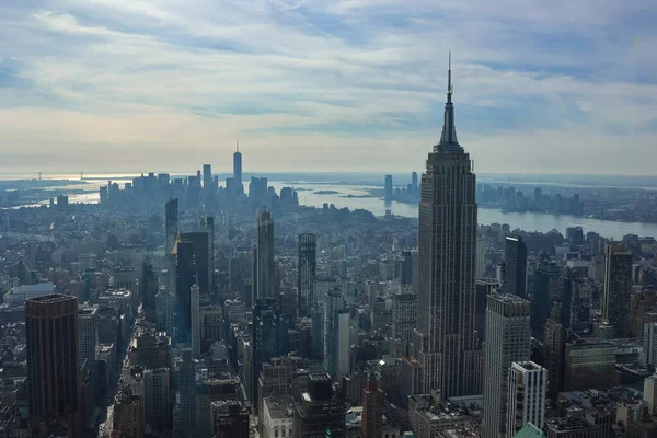 New York City Skyline Med Skyskrapor Och Byggnader — Stockfoto