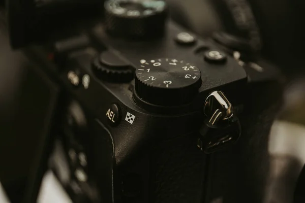 Zbliżenie Zabytkowej Kamery — Zdjęcie stockowe