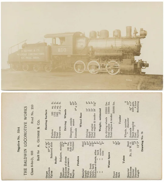 19世紀のヴィンテージ蒸気機関車のイラスト — ストック写真