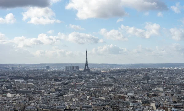 Paříž Francie Červen 2017 Panoramatický Výhled Eiffelovu Věž Městě Barcelona — Stock fotografie