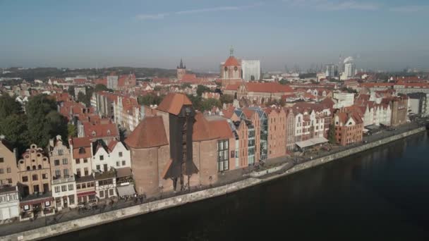 Vieille Ville Gdansk Vue Panoramique — Video