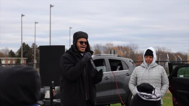 Zastřelení Jacoba Blakea Policií Srpnu 2020 Kenoshe Wisconsinu Konaly Protesty — Stock video