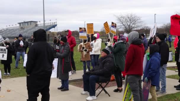 Jacob Blake Ağustos 2020 Vurularak Öldürülmesinden Yana Kenosha Wisconsin Protestolar — Stok video