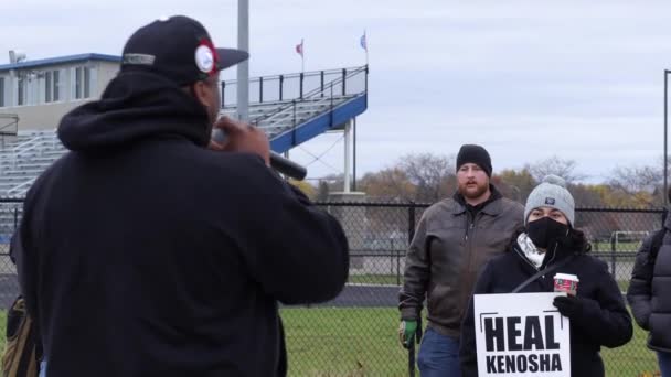 Jacob Blake Ağustos 2020 Vurularak Öldürülmesinden Yana Kenosha Wisconsin Protestolar — Stok video