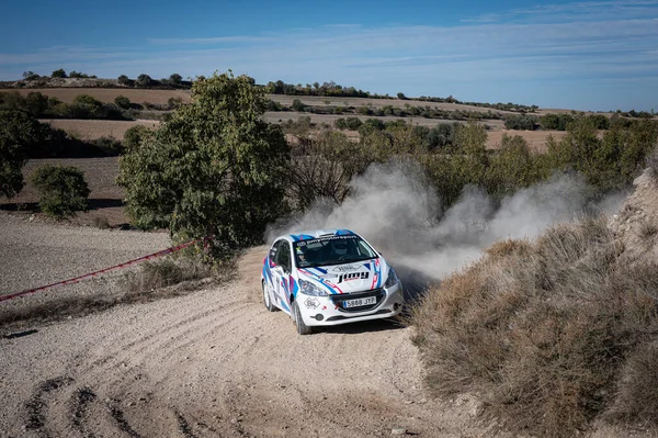 Barcelona Spain November 2021 Peugeot 208 Vti Rally Ciutat Tarrega — Fotografia de Stock