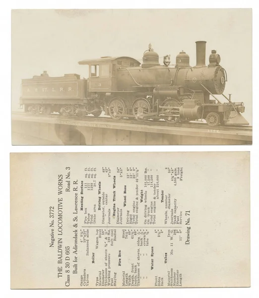 Illustration Une Locomotive Vapeur Publiée Xixe Siècle — Photo