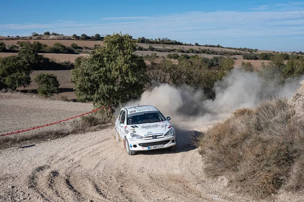 Barcelona Spain November 2021 Peugeot 206 Rally Ciutat Tarrega — Stock Photo, Image