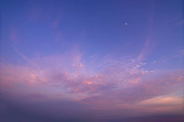 Ciel Nuages Soir Heure Coucher Soleil — Photo