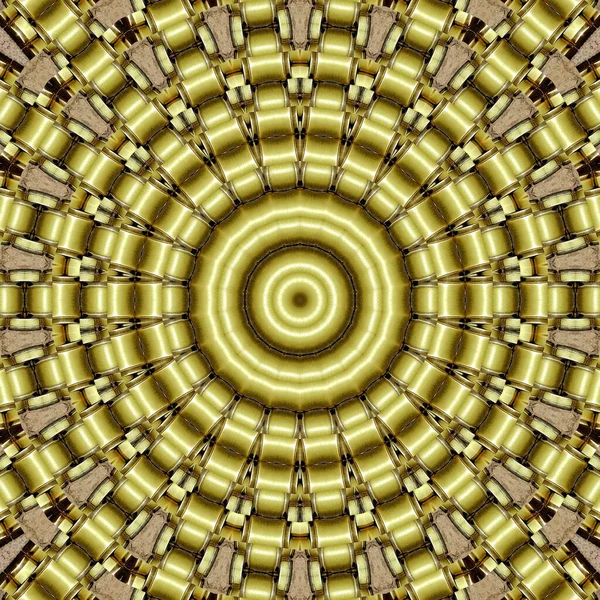 Rendered Seamless Concentric Kaleidoscopic Pattern Colorful Geometrical Shapes — Foto de Stock