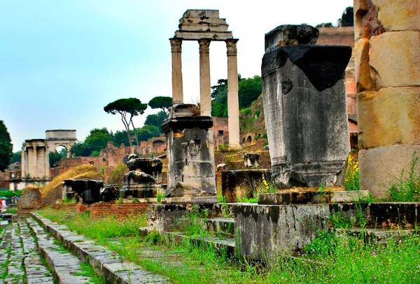 Ruínas Antigas Fórum Romano Cidade Roma Itália — Fotografia de Stock