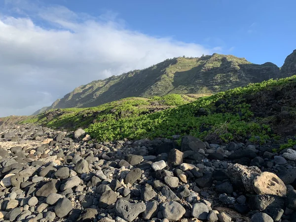 Beautiful Green Mountains Kaena Point Oahu Hawaii —  Fotos de Stock