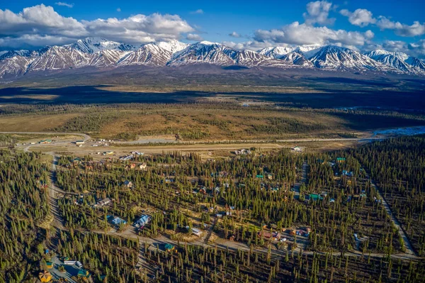 Aerial View Cantwell Alaska Summer — Stock fotografie
