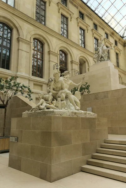 Hermosa Estatua Antigua Colección Del Louvre París Francia — Foto de Stock