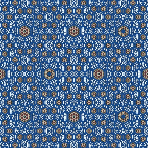 Rendered Seamless Kaleidoscope Pattern Colorful Geometrical Shapes — Foto de Stock