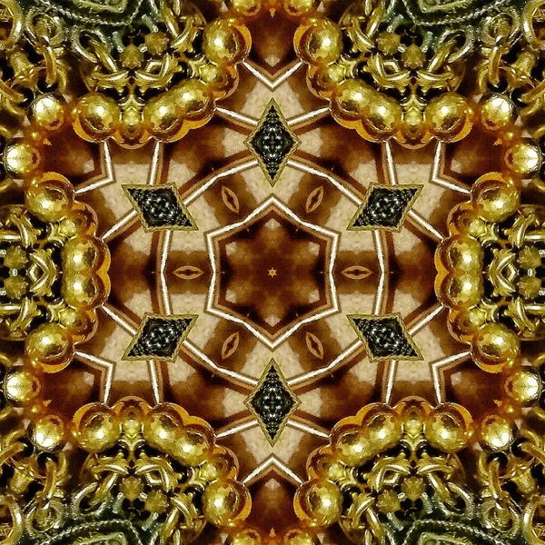 Rendered Seamless Kaleidoscopic Pattern Decorated Marbles Colorful Geometrical Shapes — Foto de Stock