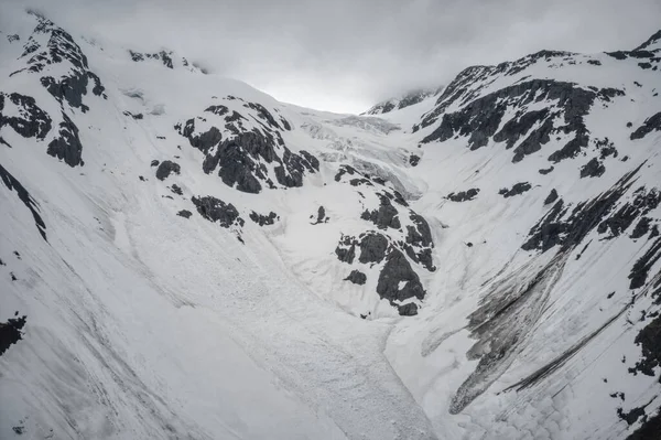 Aerial View Chugach National Forest Cloudy Sky — Stok fotoğraf