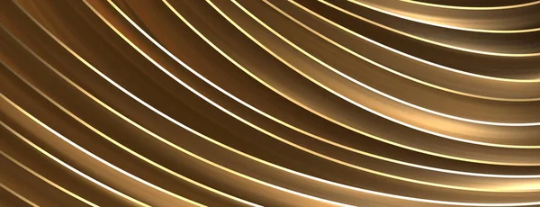 Gold Background Dynamic Flow Wave — Foto de Stock