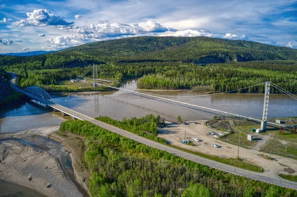 Aerial View Major Pipeline Alaska — Fotografia de Stock